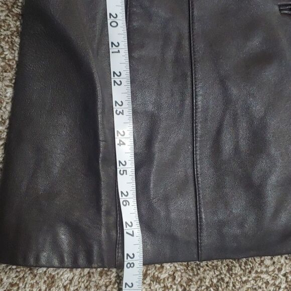 VTG Wilson's Leather Jacket Pelle Studio Dark Brown Long Coat Women's Size XL - Picture 7 of 8